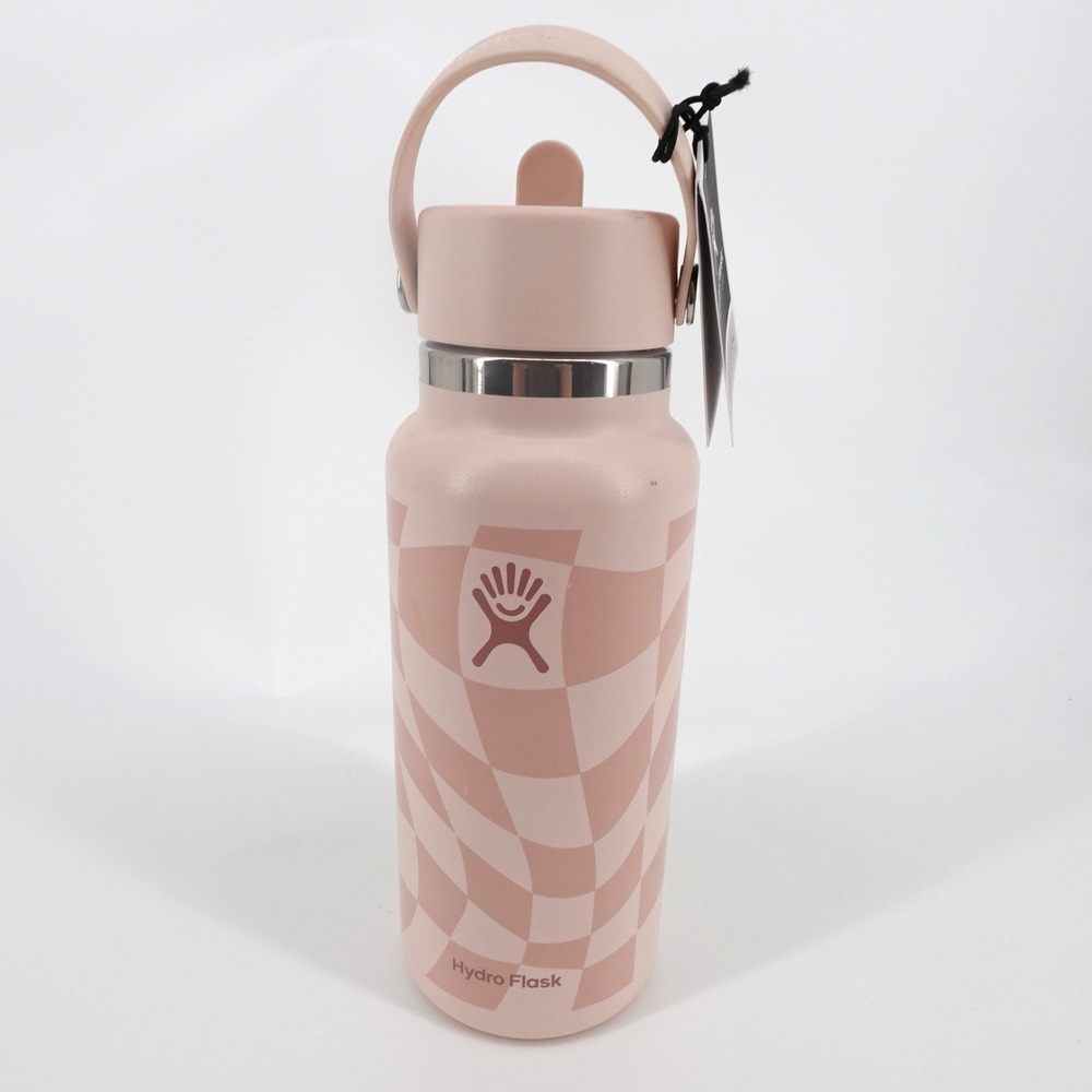 Hydro Flask 32 oz Wide Mouth Water Bottle Checkered Ecru Limited Edition NEW